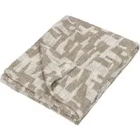 Ola Jacquard Throw - Taupe, Cotton