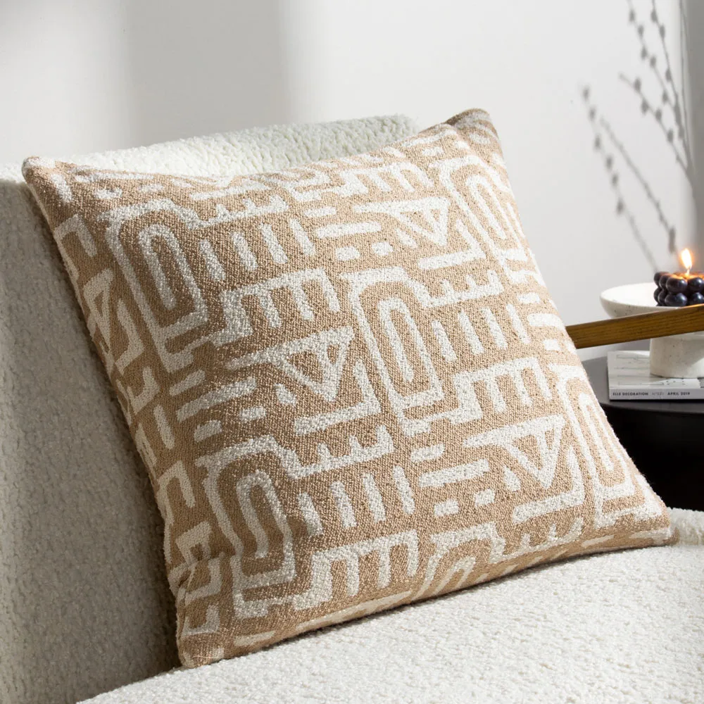 Samos Woven Jacquard Cushion - Multi, Polyester