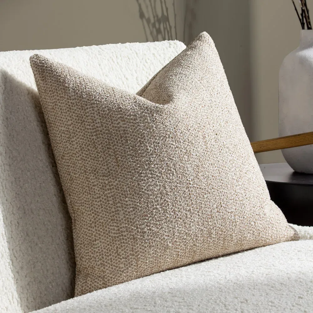 Tiona Square Woven Jacquard Cushion - Nougat, Toffee