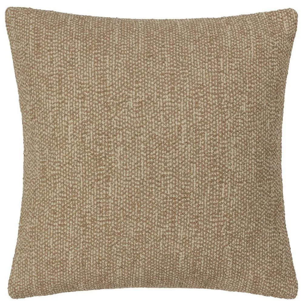 Tiona Square Woven Jacquard Cushion - Toffee, Nougat