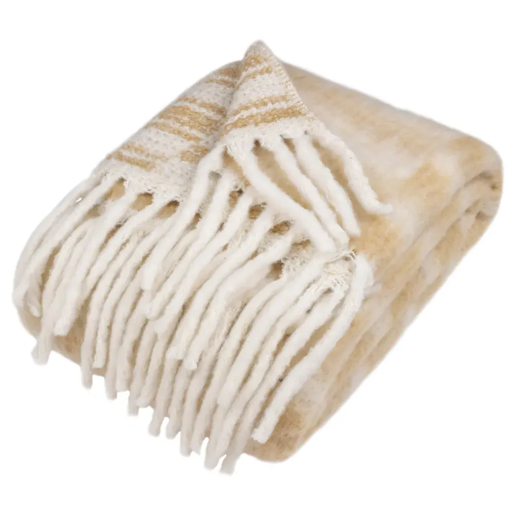 Varley Faux Mohair Throw - Caramel image