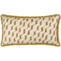 Zabine Geometric Cushion - Honey, Cotton