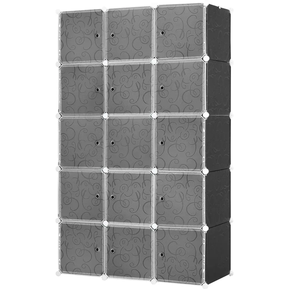 15 Cube DIY Wardrobe - Black
