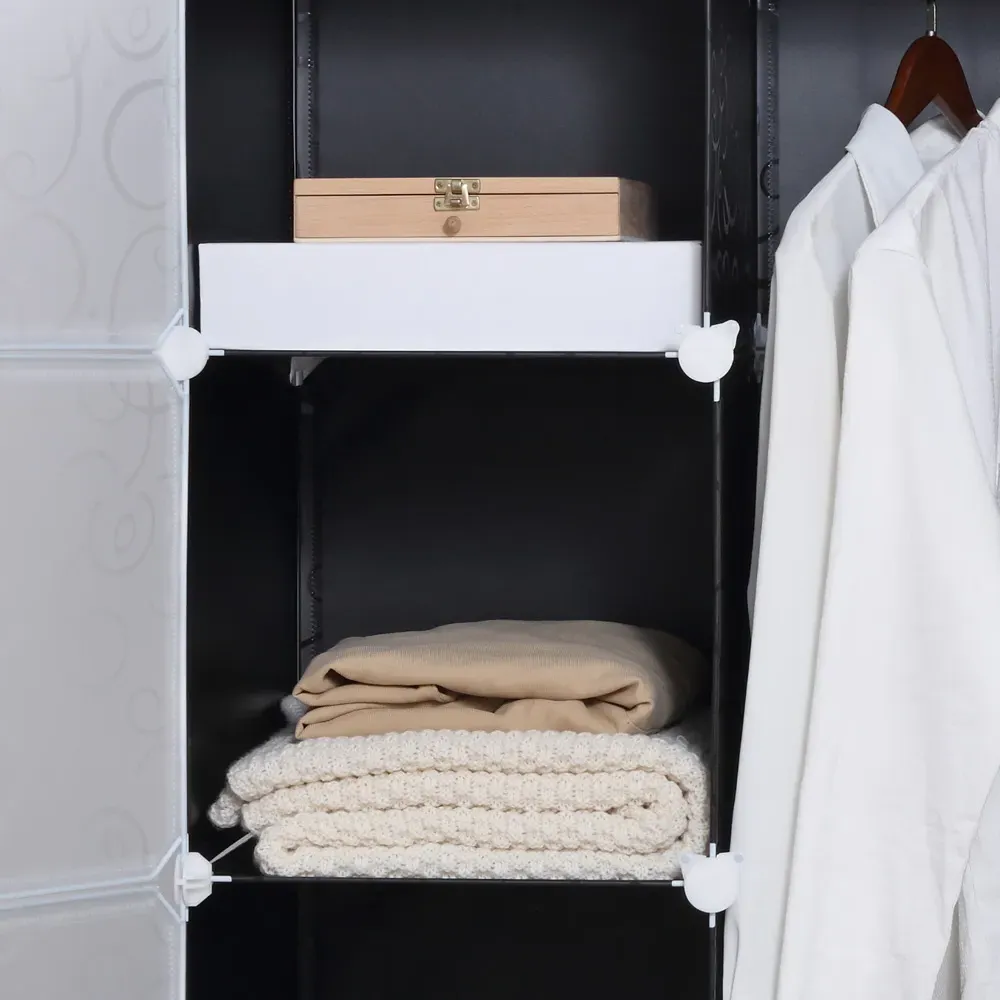 15 Cube DIY Wardrobe - Black