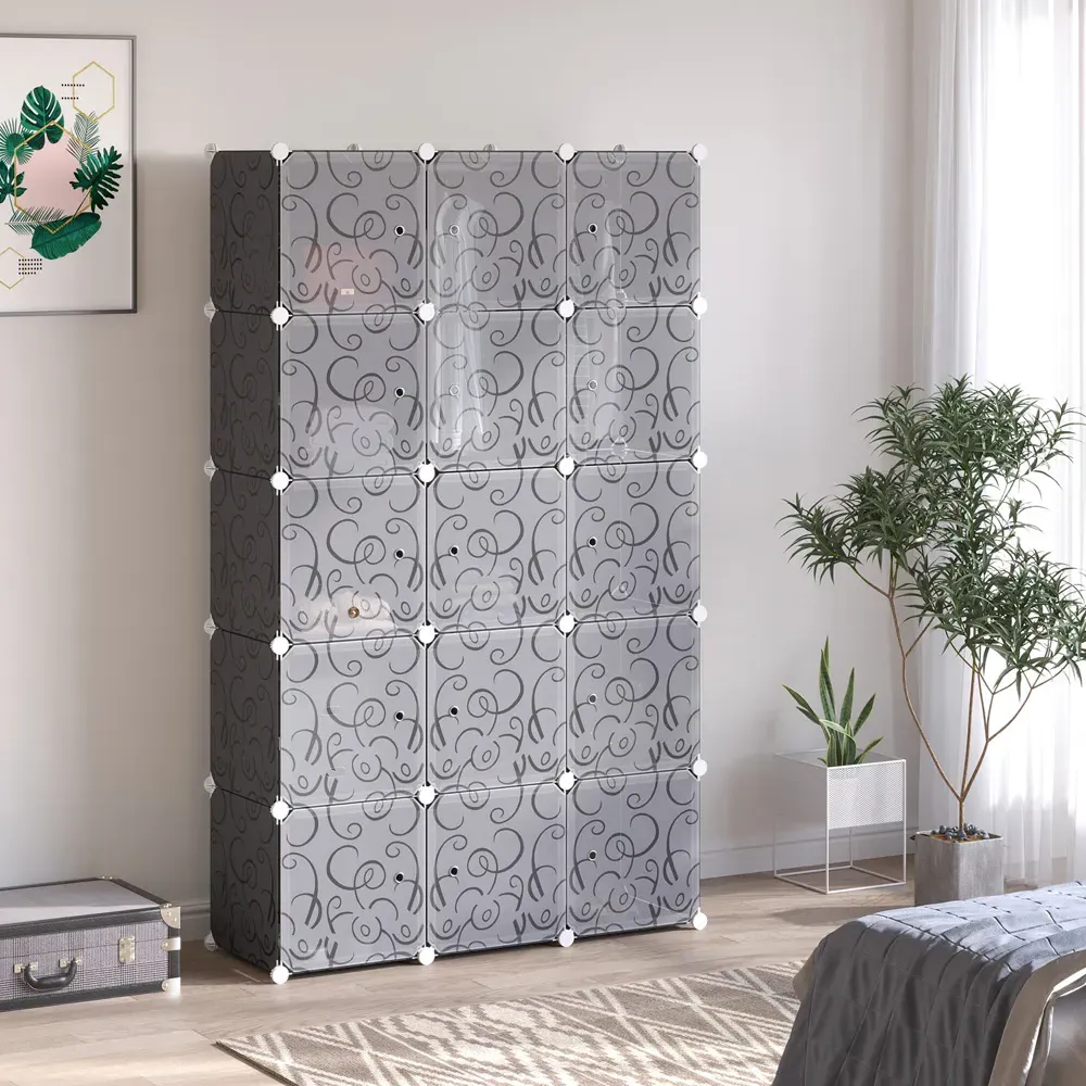 15 Cube DIY Wardrobe - Black
