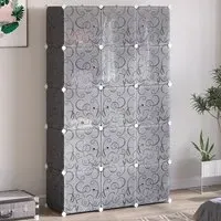 15 Cube DIY Wardrobe - Black