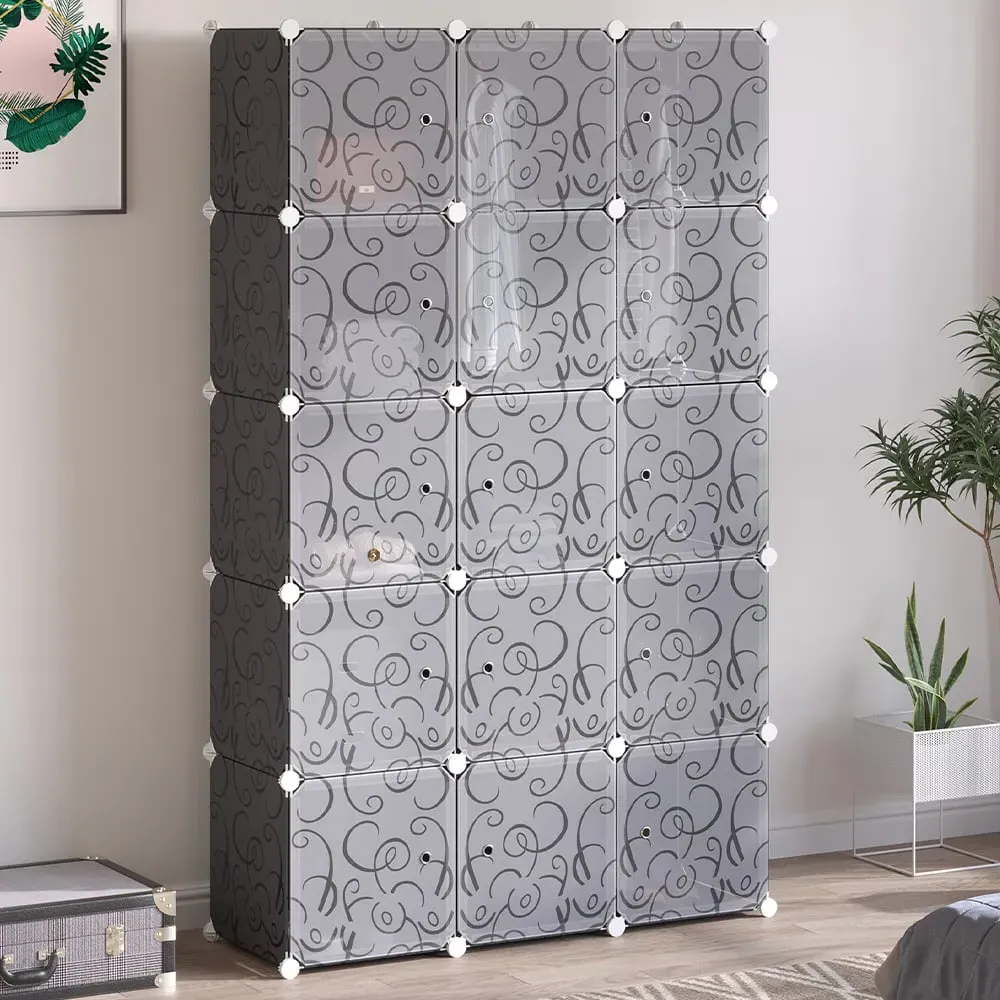15 Cube DIY Wardrobe - Black image