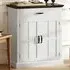 2 Barn Door Sideboard Storage Cabinet - White