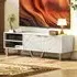 2 Door 2 Shelf TV Unit with Storage - White