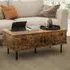 2 Door Coffee Table with Sliding Doors - Brown