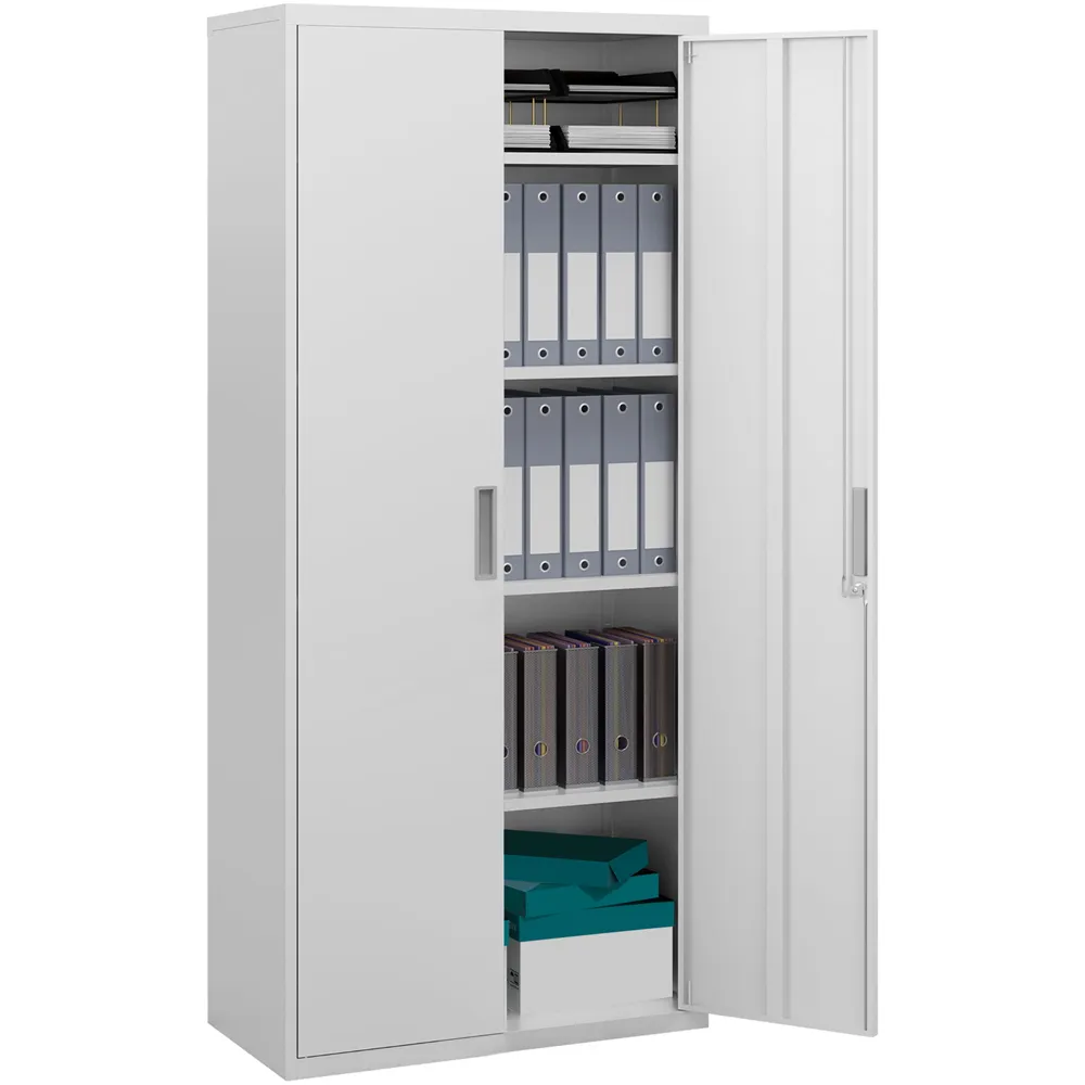 2 Door Lockable Metal Cabinet - White
