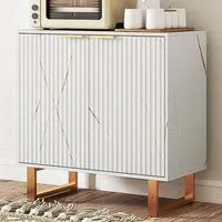 2 Door Sideboard with Adjustable Shelf - White