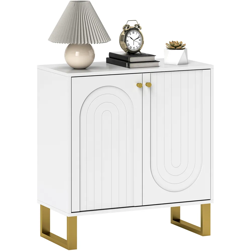 2 Door Sideboard with Adjustable Shelf - White