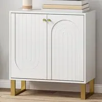 2 Door Sideboard with Adjustable Shelf - White