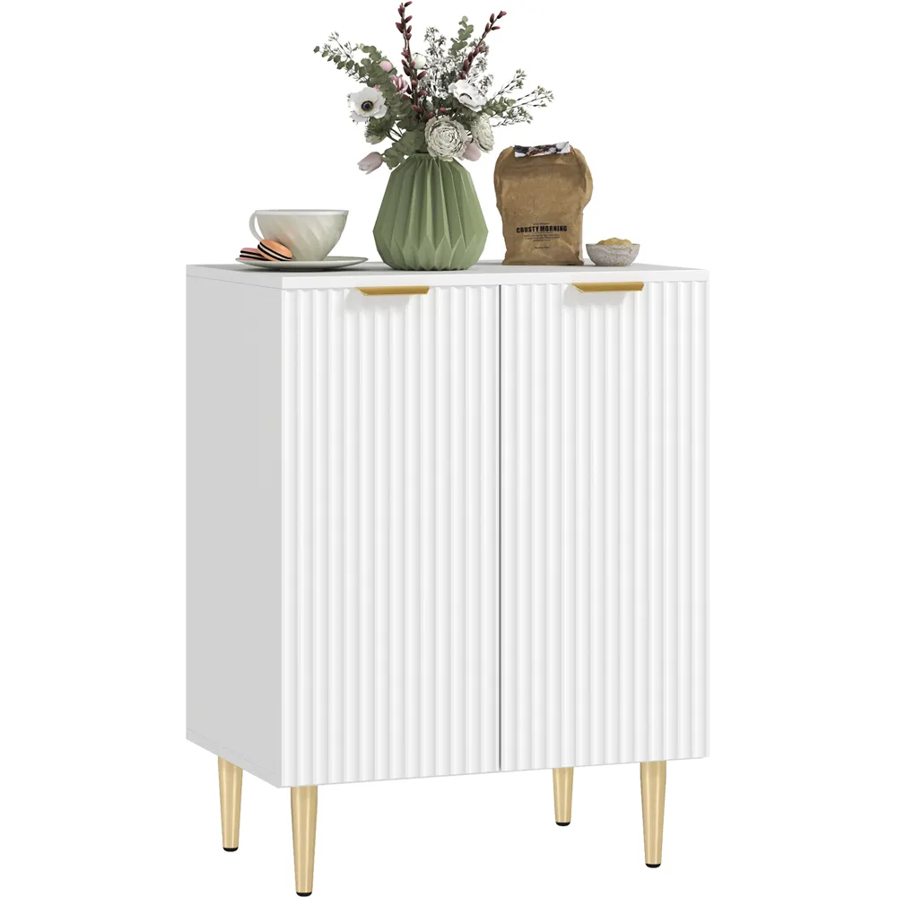 2 Door Sideboard with Adjustable Shelf - White