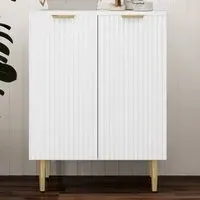 2 Door Sideboard with Adjustable Shelf - White