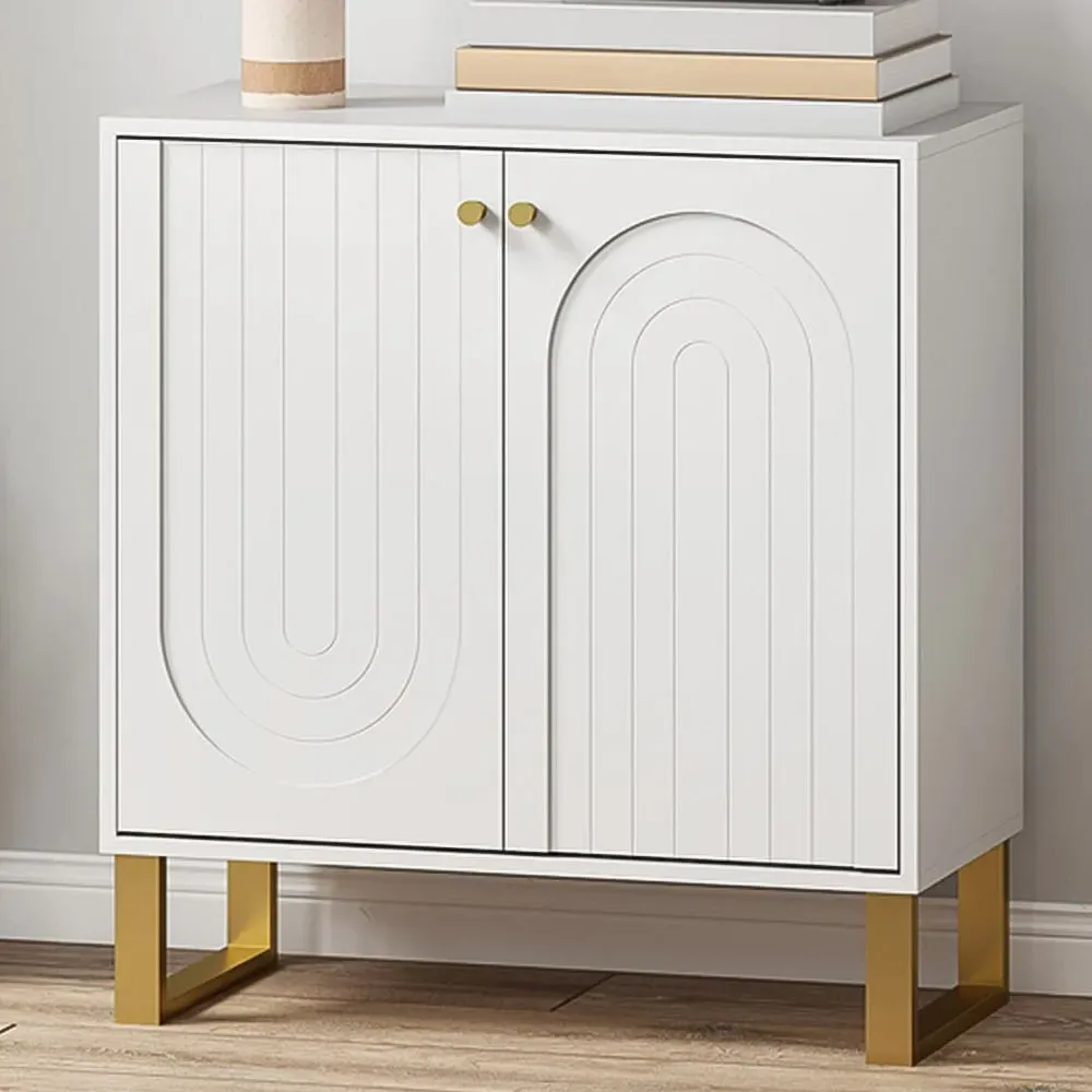 2 Door Sideboard with Adjustable Shelf - White