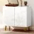 2 Door Storage Cabinet with Adjustable Shelf - White
