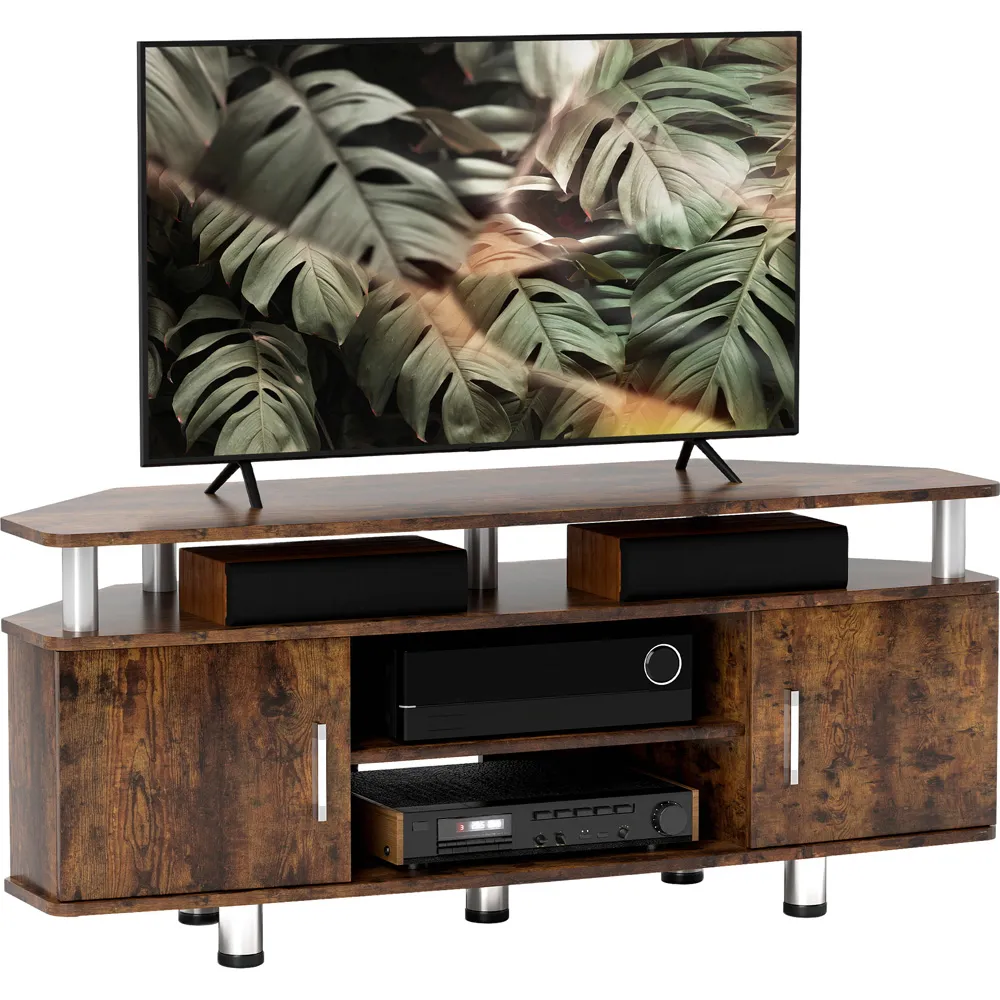 2 Door TV Unit Cabinet - Brown