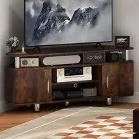 2 Door TV Unit Cabinet - Brown