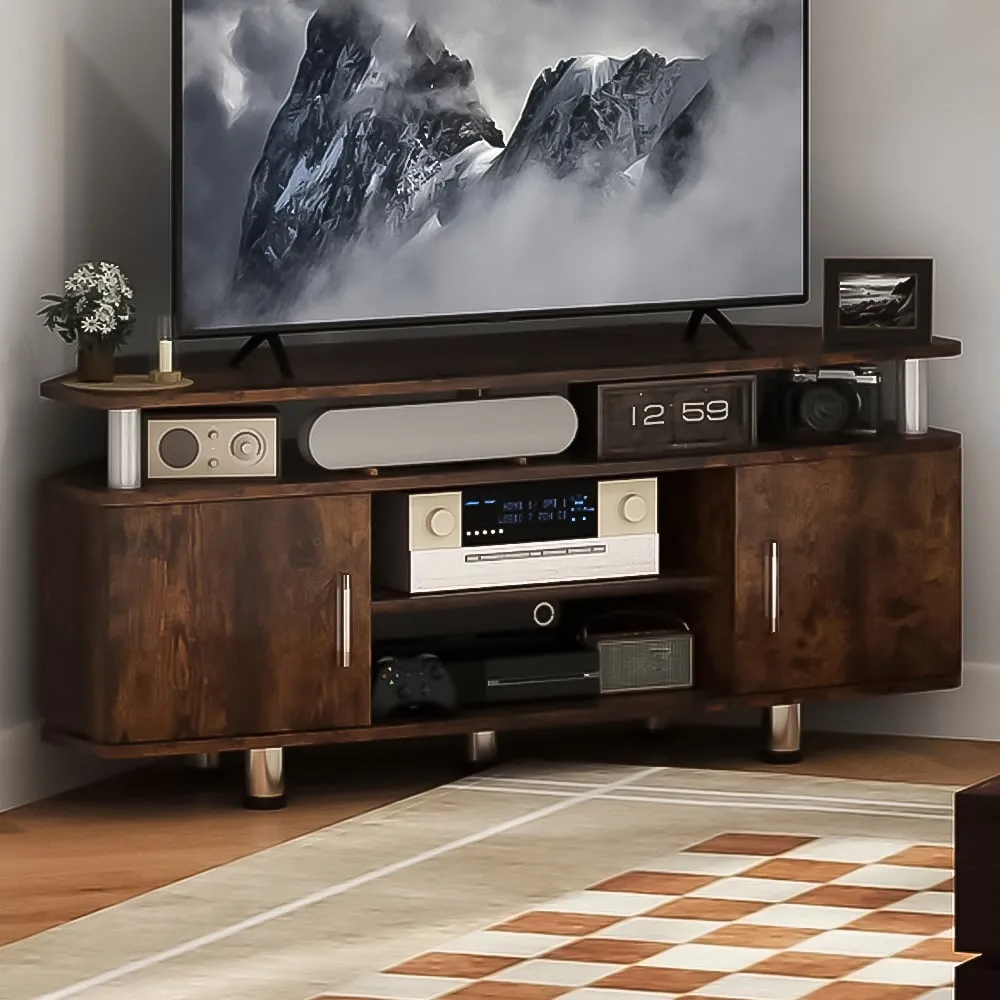 2 Door TV Unit Cabinet - Brown