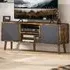 2 Drawer 2 Shelf TV Unit - Brown