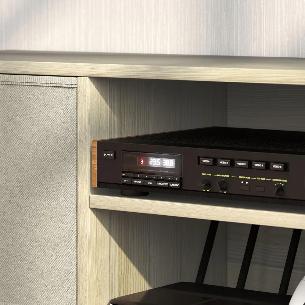 2 Drawer 2 Shelf TV Unit - Natural