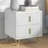 2 Drawer Bedside Table - White