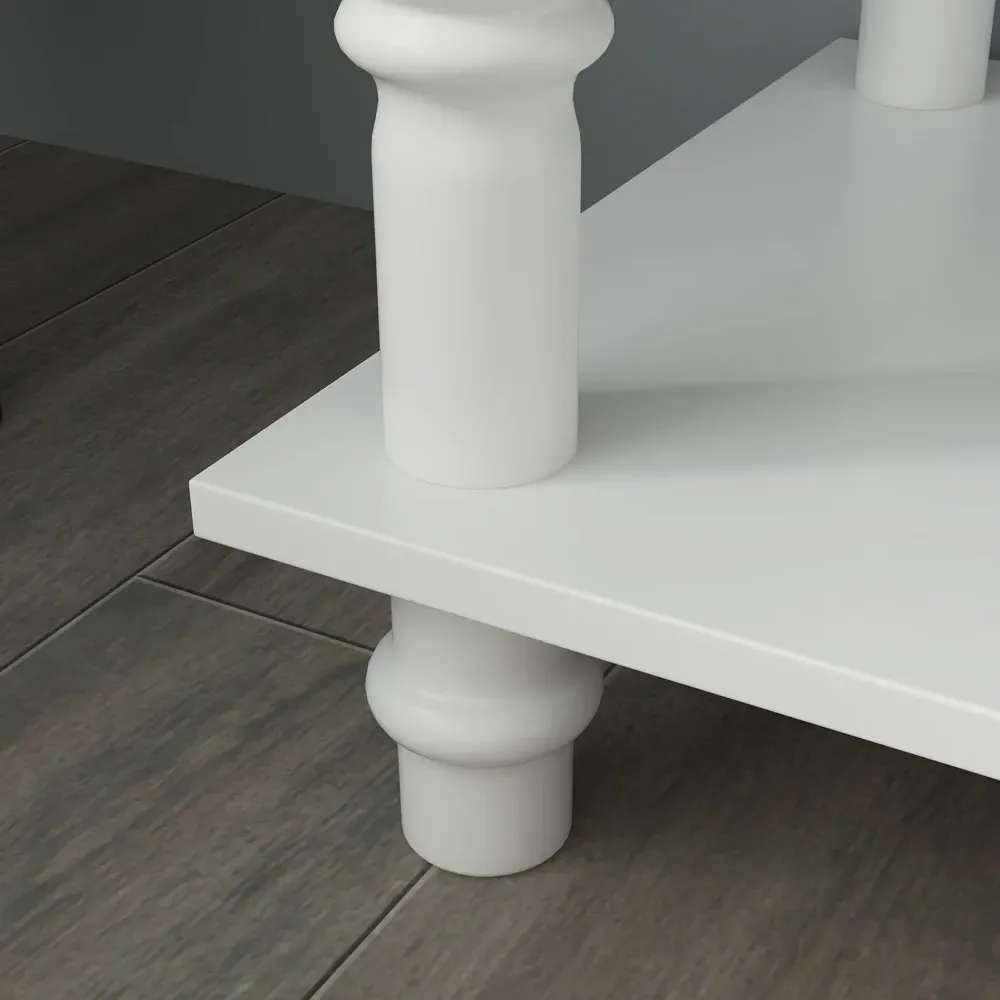 2 Drawer Console Table with Shelf - White, MDF