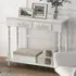 2 Drawer Console Table with Shelf - White, MDF