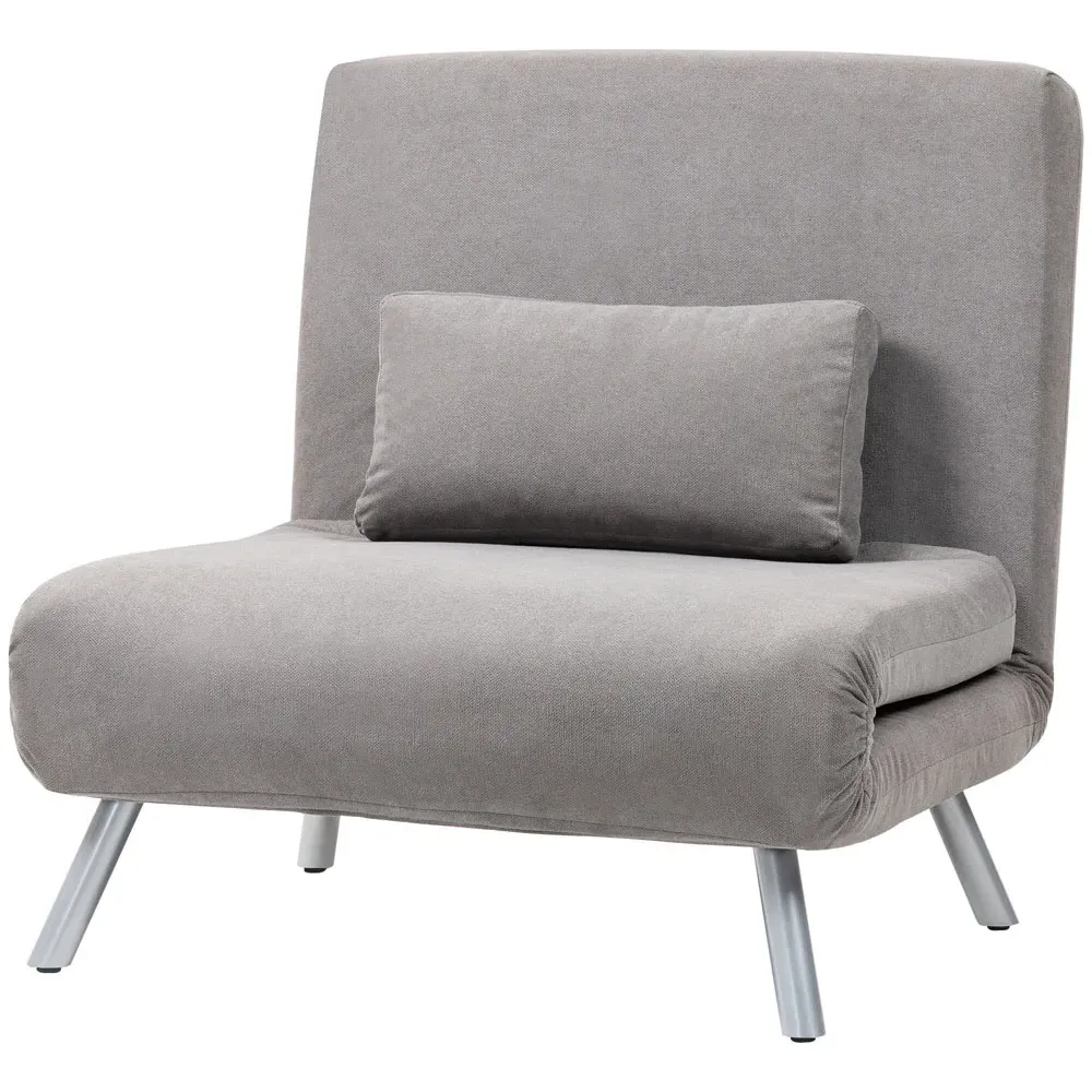 2-in-1 5 Level Adjustable Foldable Sofa Bed - Grey