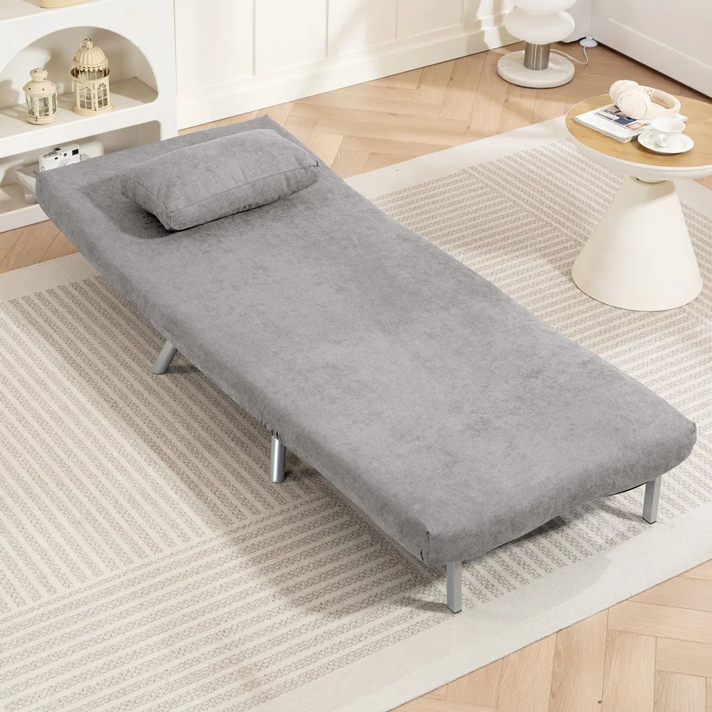 2-in-1 5 Level Adjustable Foldable Sofa Bed - Grey