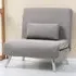 2-in-1 5 Level Adjustable Foldable Sofa Bed - Grey