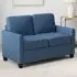 2-Seater Channel Tufted Sofa - Blue, Fabric