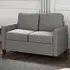 2-Seater Channel Tufted Sofa - Grey, Fabric