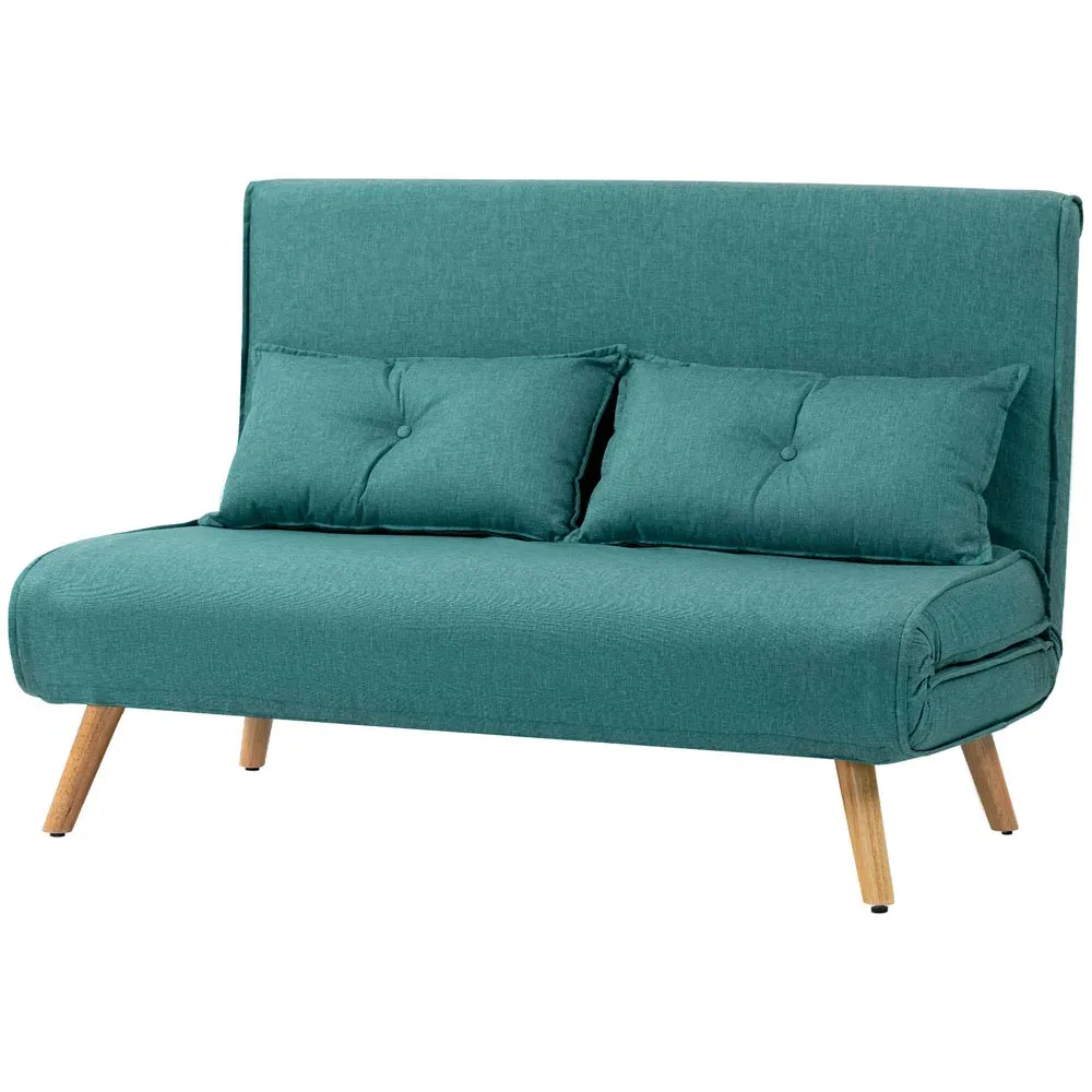2-Seater Click Clack Sofa Bed - Green