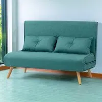 2-Seater Click Clack Sofa Bed - Green