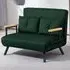 2-Seater Click Clack Sofa Bed - Green