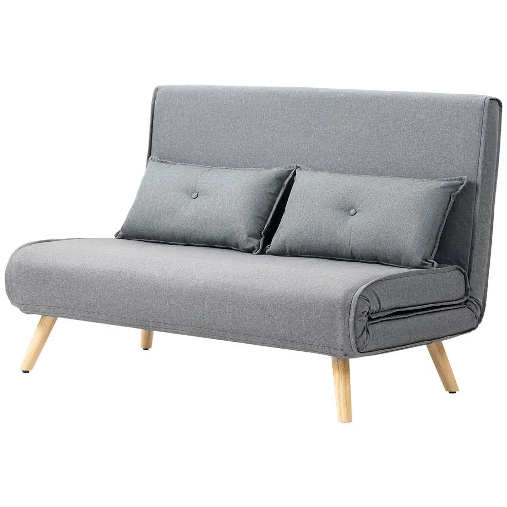 2-Seater Click Clack Sofa Bed - Grey