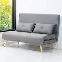 2-Seater Click Clack Sofa Bed - Grey