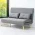 2-Seater Click Clack Sofa Bed - Grey