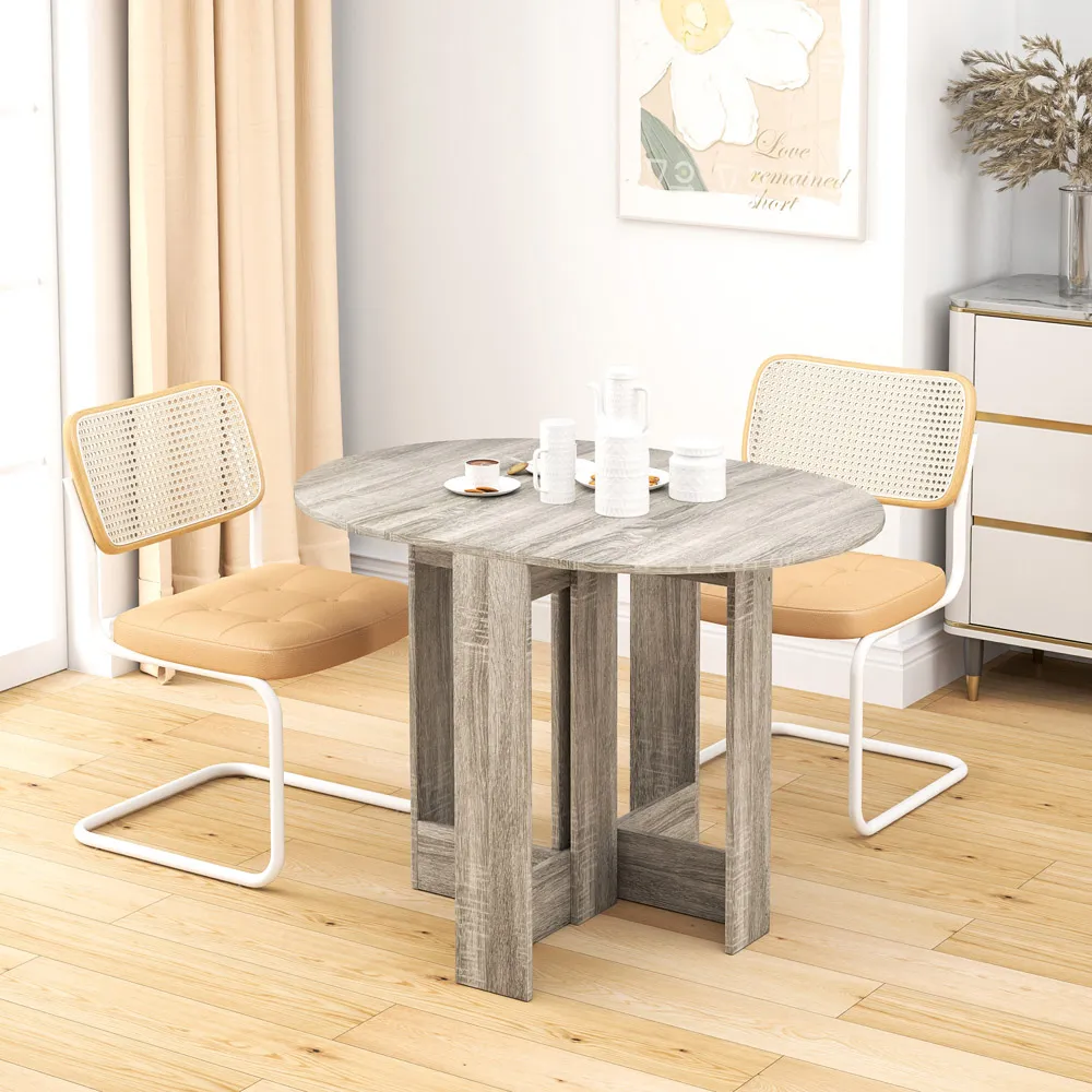 2-Seater Drop Leaf Dining Table - Grey