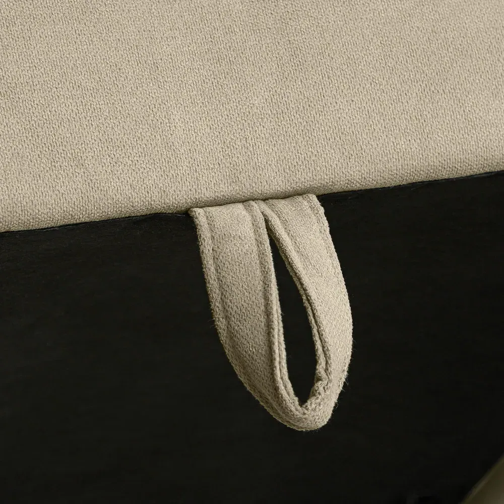 2-Seater L-Shaped Sofa with Storage - Brown