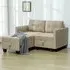 2-Seater L-Shaped Sofa with Storage - Brown