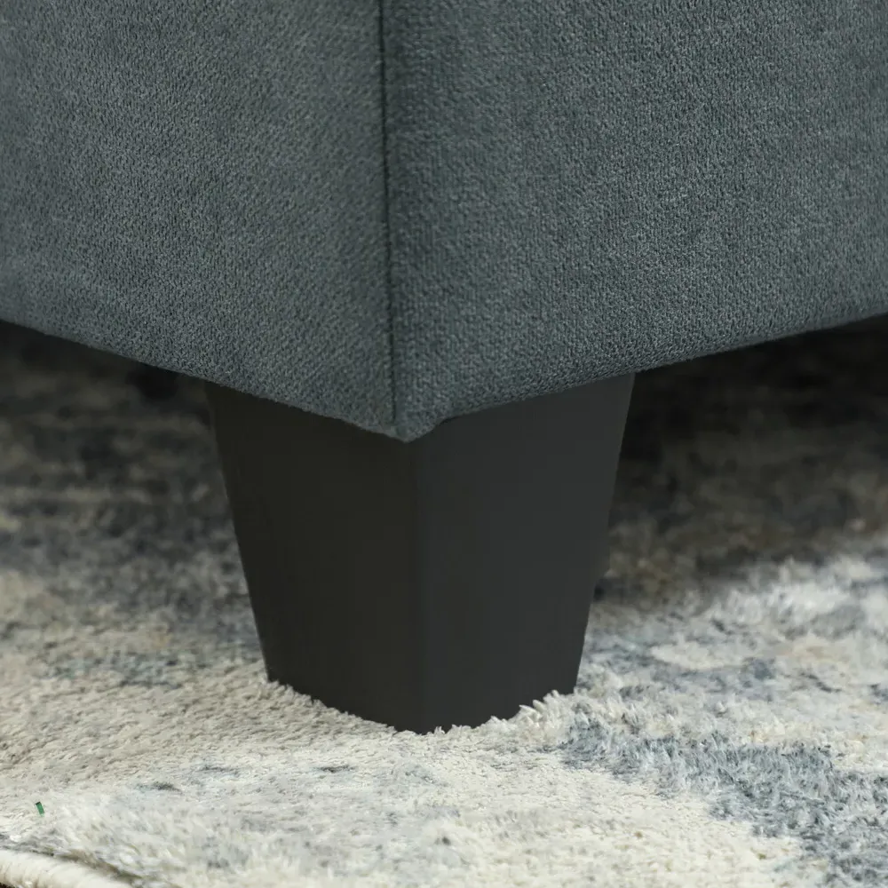 2-Seater L-Shaped Sofa with Storage - Grey