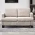 2-Seater Loveseat Sofa - Brown, Chenille