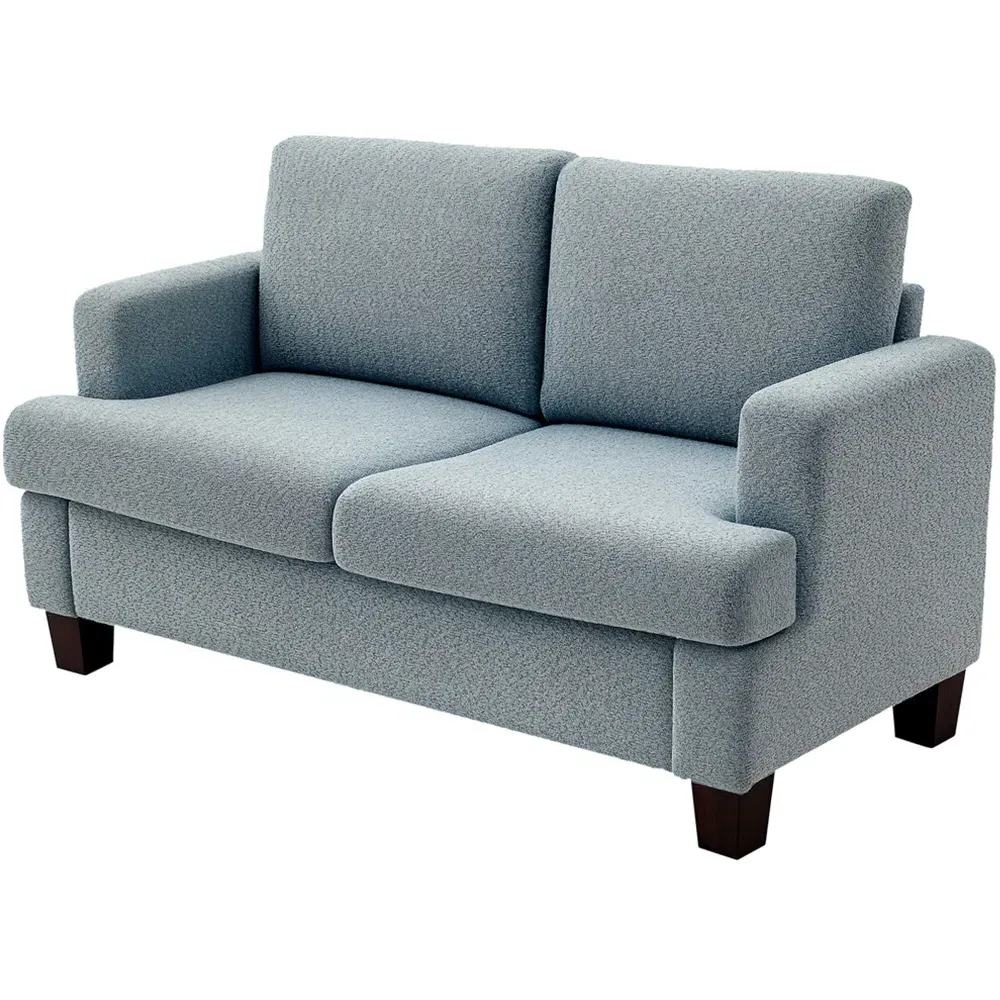 2-Seater Loveseat Sofa - Grey, Chenille