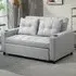 2-Seater Pull Out Sofa Bed with Storage - Grey