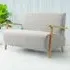 2-Seater Sherpa Fabric Sofa - Grey