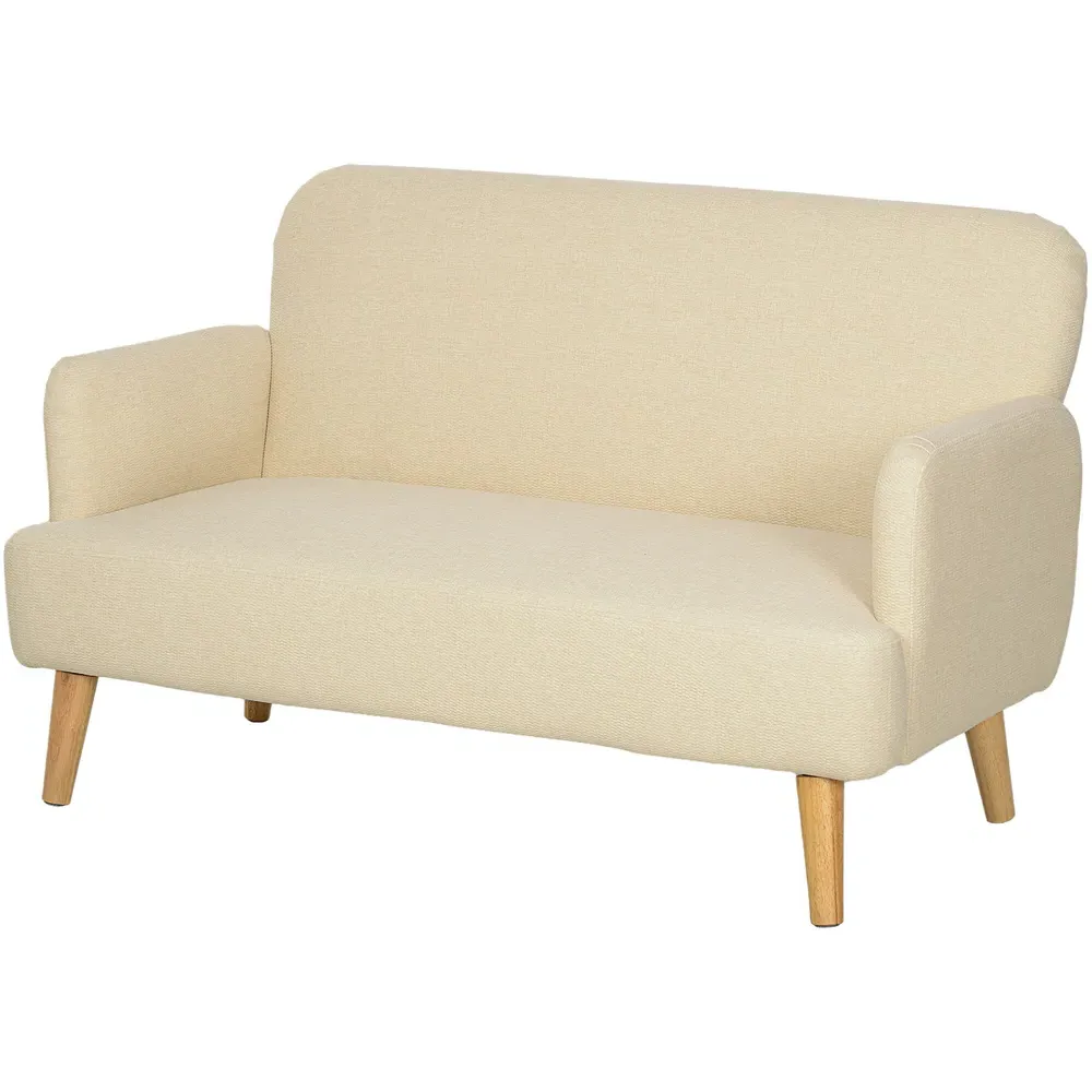 2-Seater Sofa - Cream, Velvet